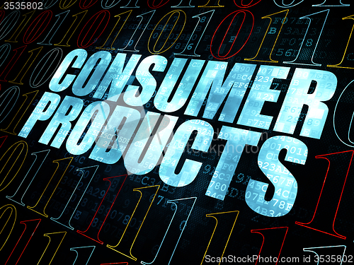 Image of Finance concept: Consumer Products on Digital background