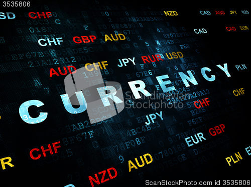 Image of Banking concept: Currency on Digital background
