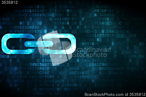 Image of Web development concept: Link on digital background