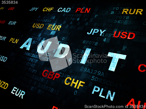 Image of Finance concept: Audit on Digital background