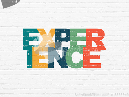 Image of Business concept: Experience on wall background