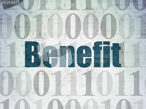 Image of Finance concept: Benefit on Digital Paper background