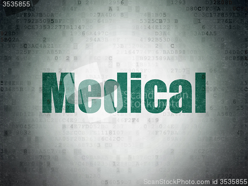 Image of Medicine concept: Medical on Digital Paper background