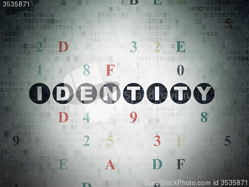 Image of Security concept: Identity on Digital Paper background