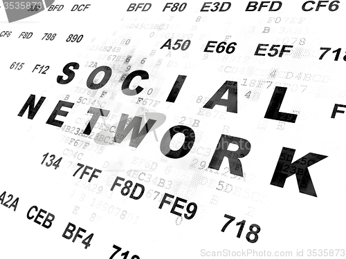 Image of Social media concept: Social Network on Digital background