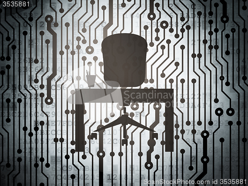 Image of Business concept: circuit board with Office