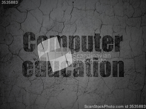 Image of Learning concept: Computer Education on grunge wall background