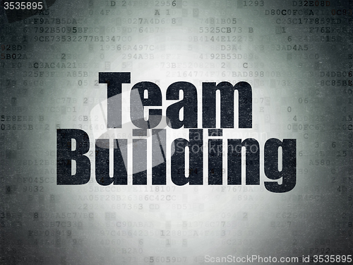 Image of Finance concept: Team Building on Digital Paper background