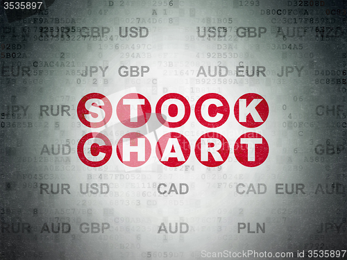 Image of Finance concept: Stock Chart on Digital Paper background