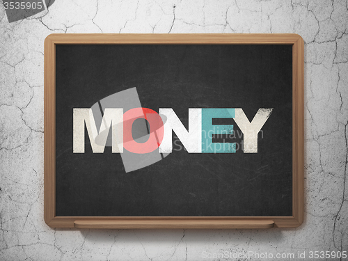 Image of Finance concept: Money on School Board background