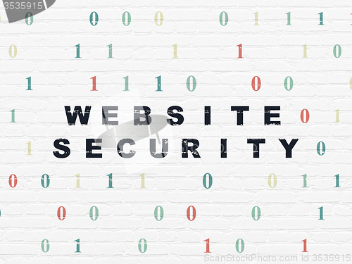Image of Web design concept: Website Security on wall background