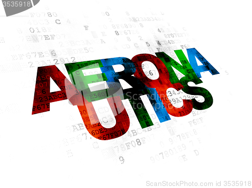 Image of Science concept: Aeronautics on Digital background