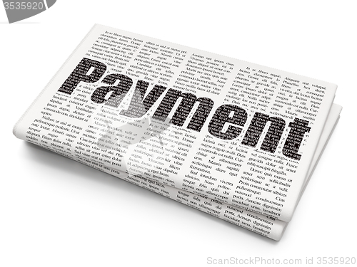Image of Money concept: Payment on Newspaper background