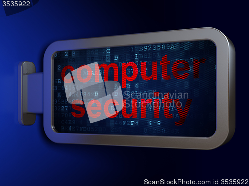 Image of Security concept: Computer Security on billboard background