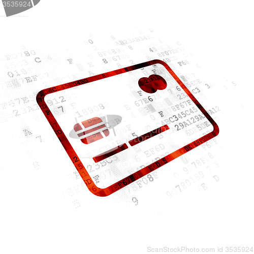 Image of Business concept: Credit Card on Digital background