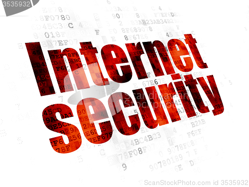 Image of Safety concept: Internet Security on Digital background