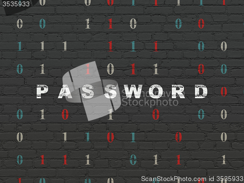 Image of Security concept: Password on wall background