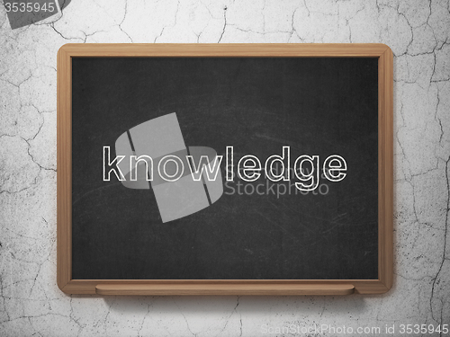 Image of Learning concept: Knowledge on chalkboard background