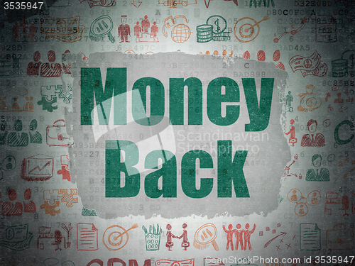 Image of Business concept: Money Back on Digital Paper background
