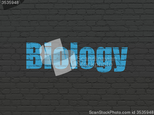 Image of Science concept: Biology on wall background