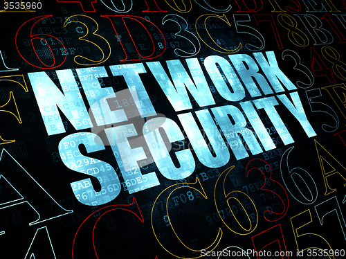 Image of Safety concept: Network Security on Digital background