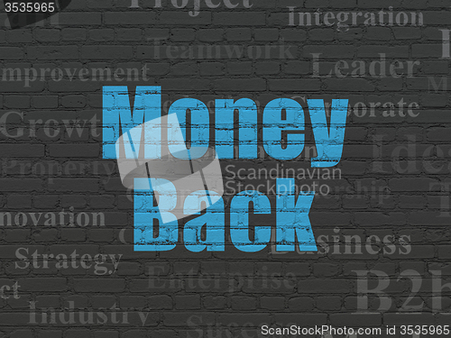 Image of Business concept: Money Back on wall background