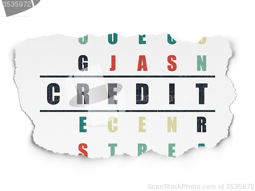 Image of Finance concept: Credit in Crossword Puzzle
