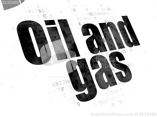 Image of Manufacuring concept: Oil and Gas on Digital background