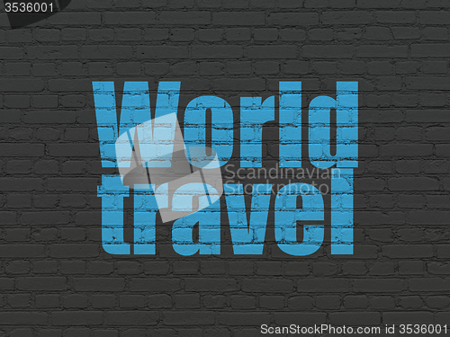 Image of Travel concept: World Travel on wall background