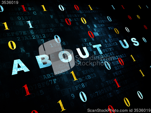 Image of Business concept: About us on Digital background