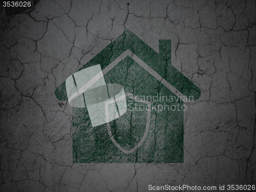 Image of Business concept: Home on grunge wall background