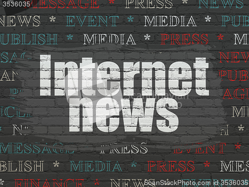 Image of News concept: Internet News on wall background