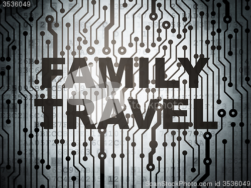 Image of Travel concept: circuit board with Family Travel