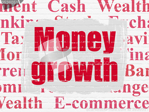 Image of Banking concept: Money Growth on wall background