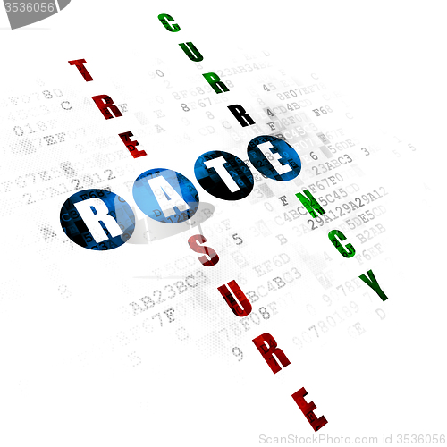 Image of Banking concept: Rate in Crossword Puzzle