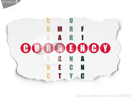 Image of Currency concept: Currency in Crossword Puzzle
