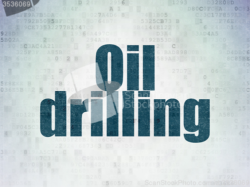 Image of Manufacuring concept: Oil Drilling on Digital Paper background