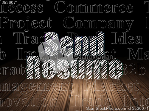 Image of Business concept: Send Resume in grunge dark room