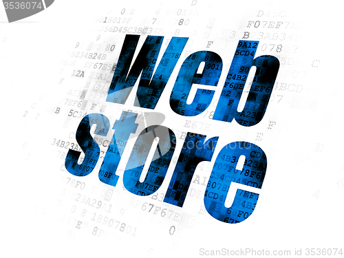 Image of Web design concept: Web Store on Digital background