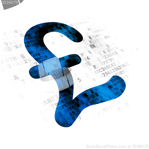Image of Currency concept: Pound on Digital background