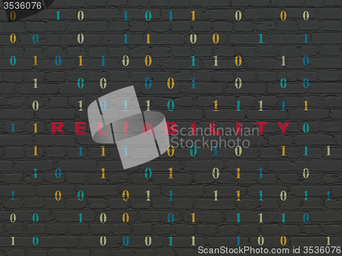 Image of Business concept: Reliability on wall background