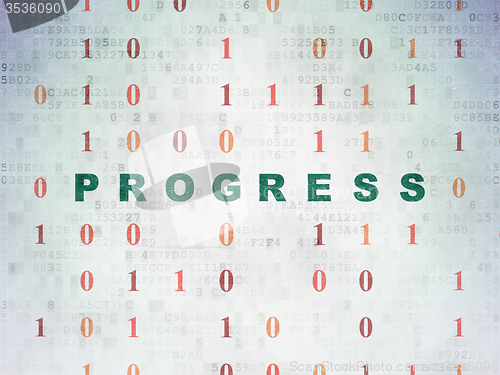 Image of Business concept: Progress on Digital Paper background