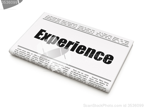 Image of Finance concept: newspaper headline Experience