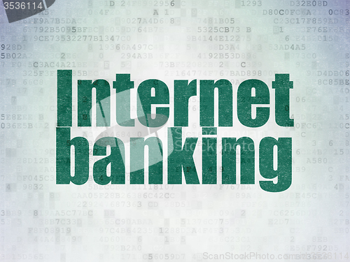 Image of Money concept: Internet Banking on Digital Paper background