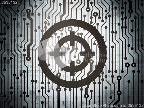 Image of Finance concept: circuit board with Target