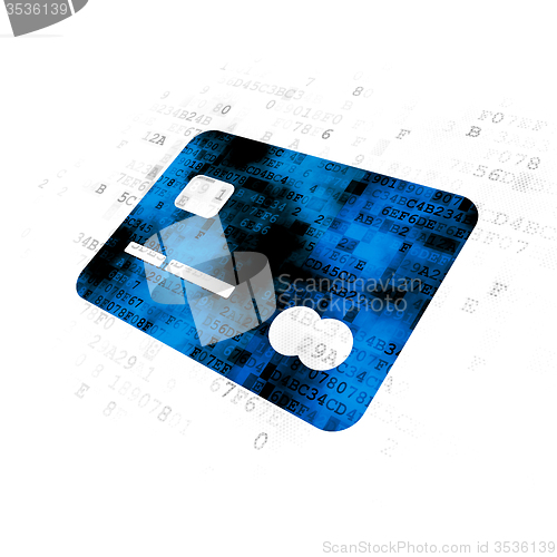 Image of Business concept: Credit Card on Digital background