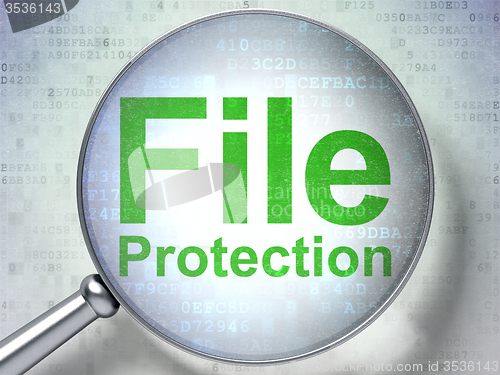Image of Privacy concept: File Protection with optical glass