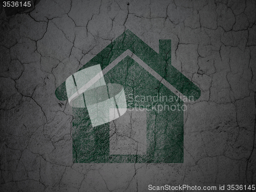Image of Business concept: Home on grunge wall background
