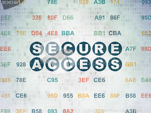 Image of Protection concept: Secure Access on Digital Paper background