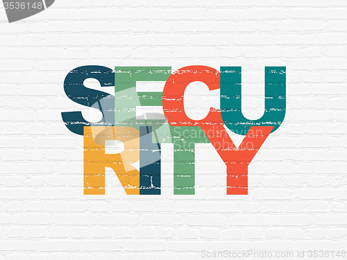 Image of Safety concept: Security on wall background